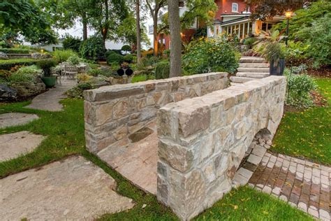 Rustic Natural Stone Bridge - Gelderman Landscape Services