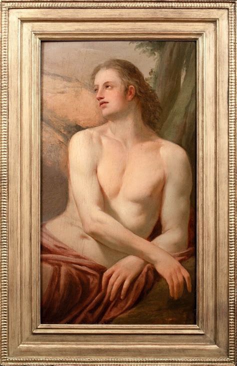 Italian School Th Century NUDE MALE MAN NAKED OIL PAINTING Th Century Compare Similar
