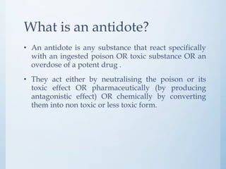 Poison and antidotes | PPT