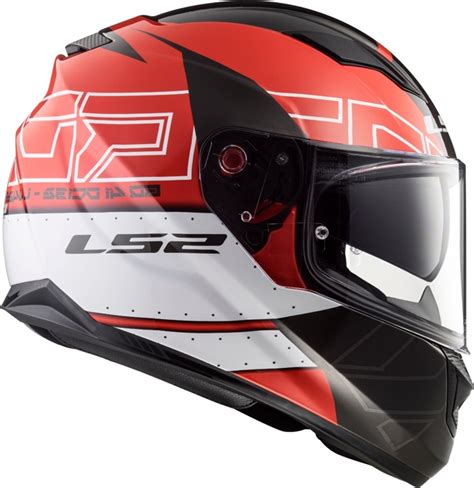 Capacete LS2 FF320 Stream Kub Preto Vermelho Viseira Solar