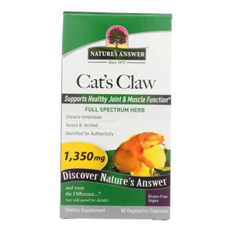 Nature S Answer Cat S Claw Inner Bark Extract Vegetarian