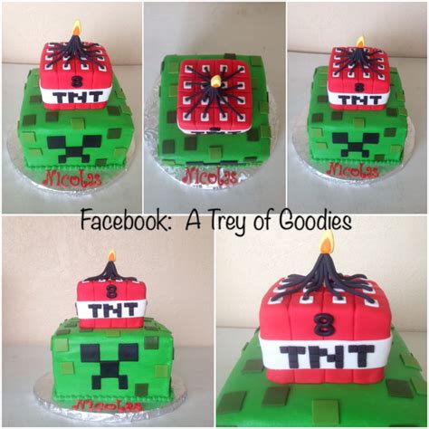 Creeper And Tnt Cake - CakeCentral.com