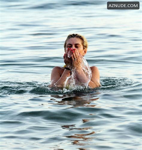 Danniella Westbrook Nude In A Skimpy Canary Yellow Bikini Top On Holiday In Spain AZNude