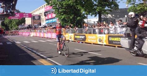 Ridículo de Luka Pibernik en el Giro de Italia al celebrar la victoria