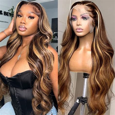 VIPbeauty 13X6 Highlight Lace Front Wig 26 Inch HD Transparent Lace