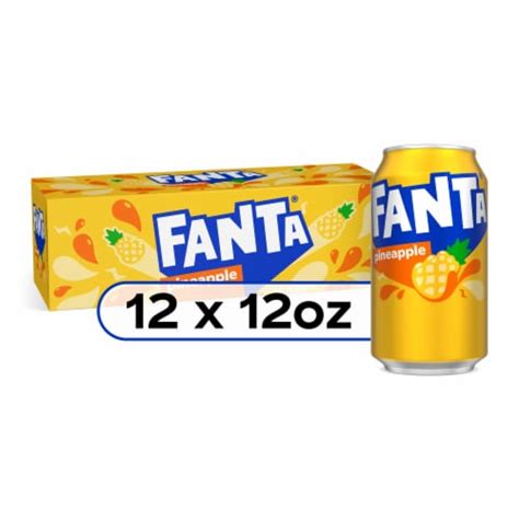 Fanta Pineapple Soda Pop Fruit Flavored Soft Drink Ct Fl Oz