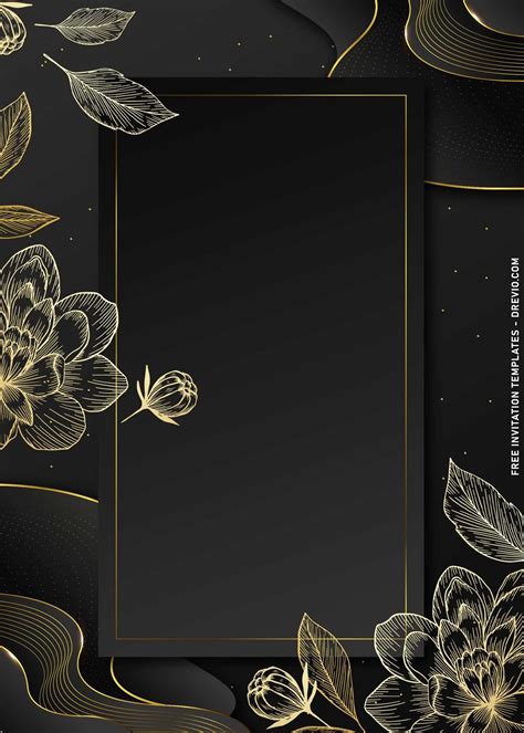 11 Elegant Luxe Champagne Gold Floral Birthday Invitation Templates