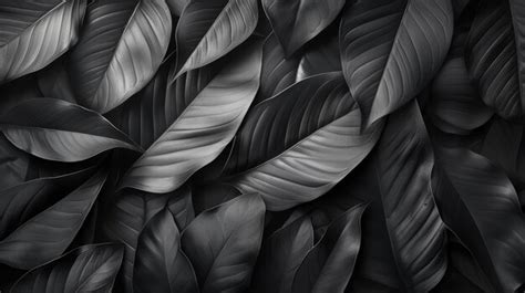 Dark Tropical Leaves Abstract For Nature Backgrounds Generative Ai