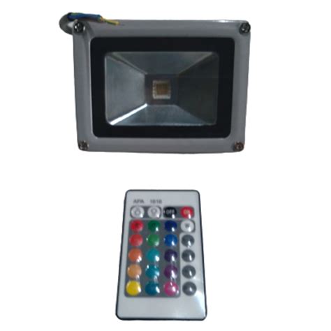 Refletor Holofote Led W Colorido Led Driver Controle Remoto