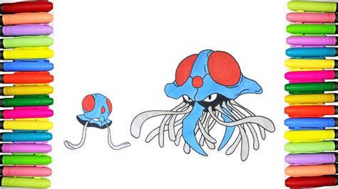 Pokemon Coloring Pages Tentacool And Tentacruel Youtube