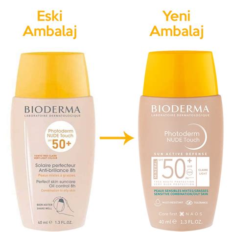 Bioderma Photoderm Nude Touch Light SPF 50 40 ML Renkli Güneş Kremi Nar Ecza
