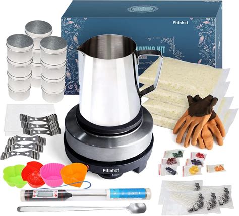 Fitinhot Candle Making Kit With Electronic Hot Plate Wax Melter Diy