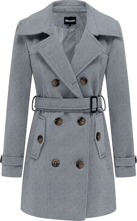 Wantdo Damen Winterdicke Jacken Warme Winddicht Jacke Wollmischung