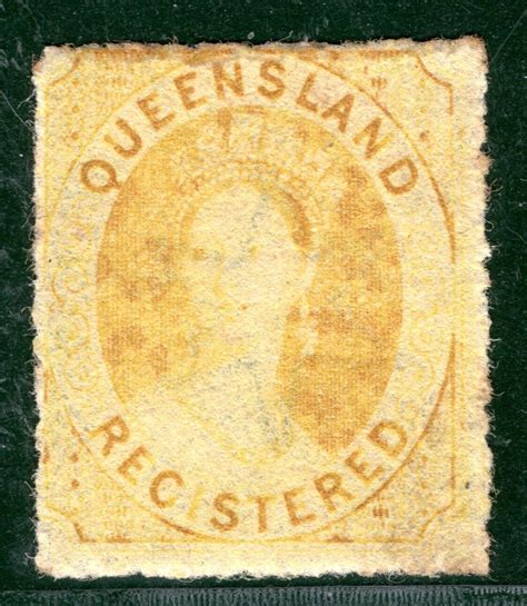 Australia States QUEENSLAND QV Chalon SG 20 6d REGISTERED Mint C120