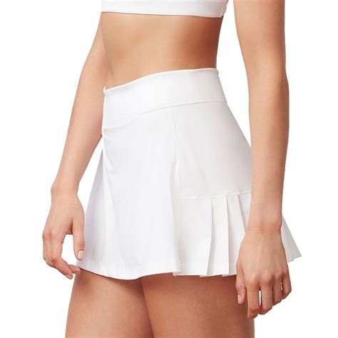 Fila Windowpane Pleated Back Womens Tennis Skirt White