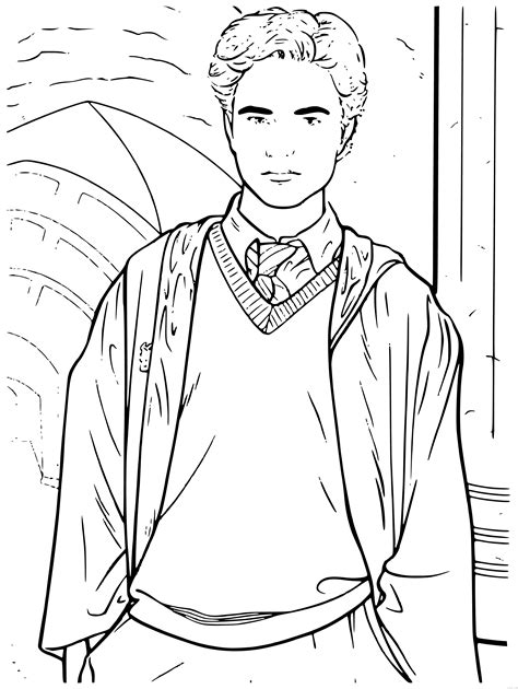 Realistic Cool Harry Potter Coloring Page Turkau