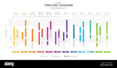 Infographic Template For Business 12 Months Modern Timeline Gantt Chart With Vertical Progress