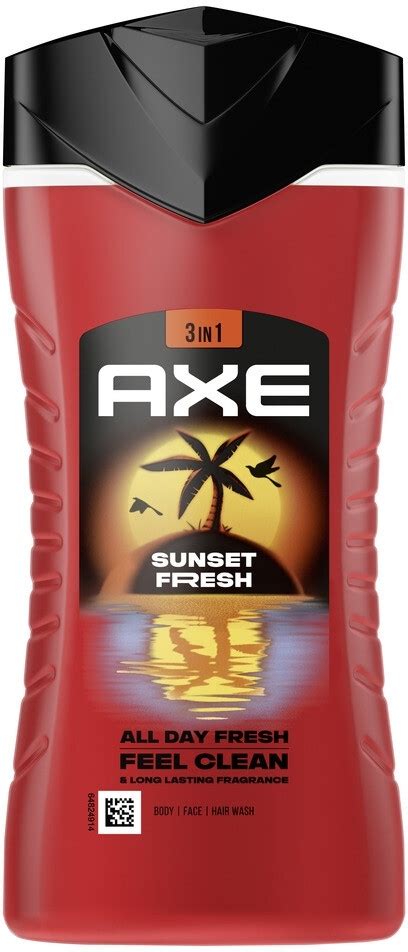 Axe Sunset Fresh 3-in-1 Shower Gel and Shampoo - Шампунь-гель для душа ...
