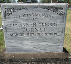 Susannah Grigsby Turner Find A Grave Memorial