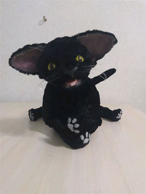 Реалистичная игрушка кот Мурзик, авторская работа, игровой, подвижный в ...