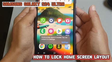 How To Lock Home Screen Layout On Samsung Galaxy S24 Ultra YouTube