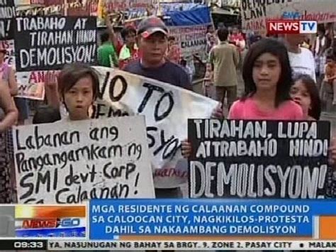 NTG Mga Residente Ng Calaanan Compound Nagkikilos Protesta Dahil Sa