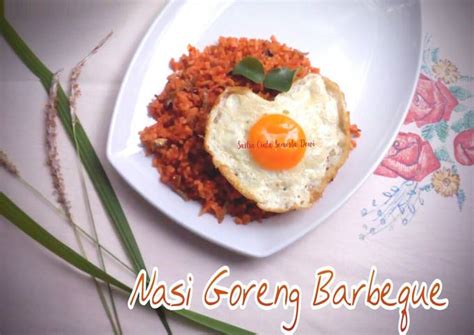 Resep NasGor Teri Love Telur Ceplok Bumbu Barbeque Oleh Sastra Cinta