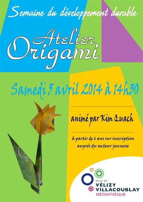 Samedi 5 avril à 14h30 Venez rencontrer Kim Quach artiste origamiste