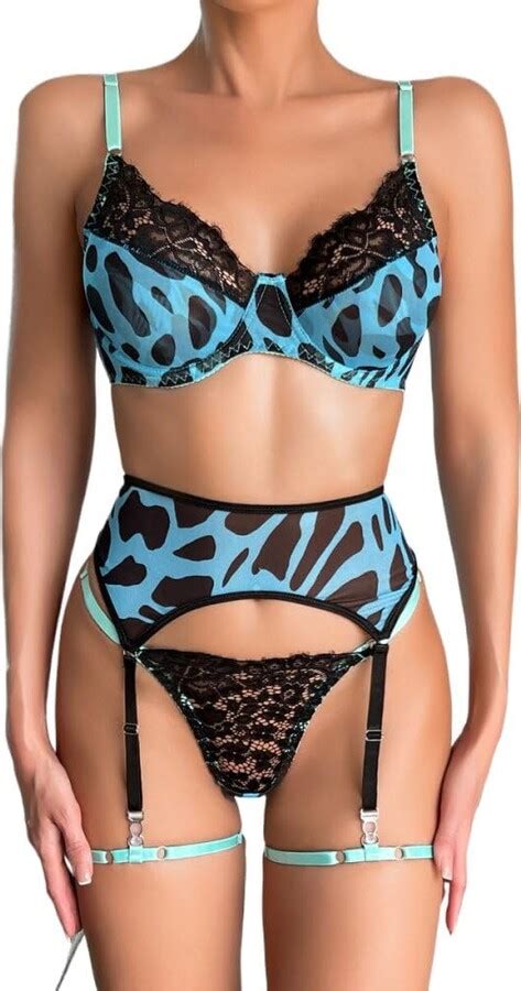 Gsaeimct Women Sexy Leopard Print Erotic Lingerie Set Coquettish