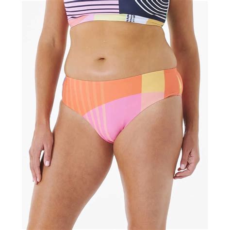 Rip Curl Day Break Mid Rise Good Bikini Bottom Pink Dressinn