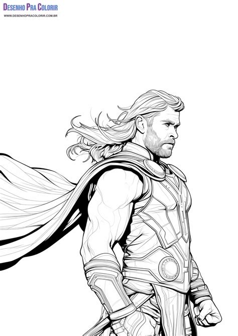 Desenho Para Colorir Thor - 5