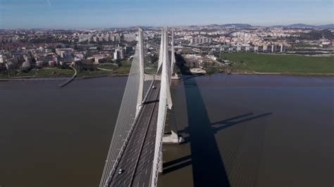 Aerial View Vasco Da Gama Bridge Stock Footage Video (100% Royalty-free) 1097345209 | Shutterstock