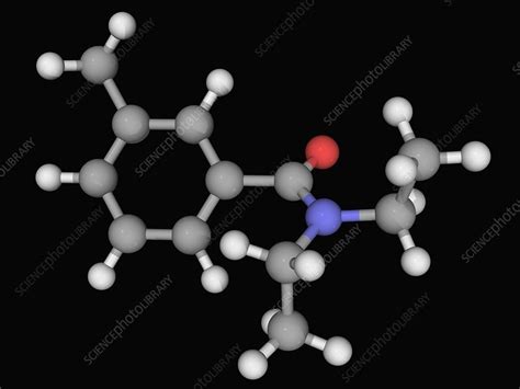 Diethyltoluamide DEET molecule - Stock Image - F004/5675 - Science ...