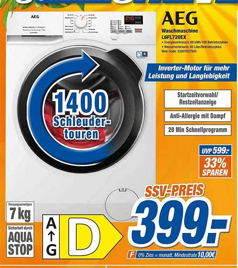 Aeg Waschmaschine L Fl Ex Angebot Bei Expert Klein Prospekte De