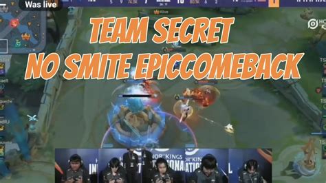 TEAM SECRET NO SMITE EPIC COMEBACK VS ISG HONOR OF KINGS