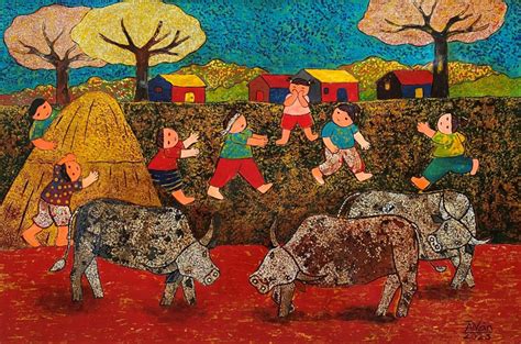 Artist Chau Ai Van Vietnamese Lacquer Paintings On Wood Nguyen Art