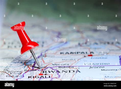 Kabale, Uganda pin on map Stock Photo - Alamy