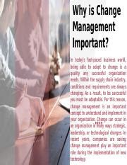 Why Is Change Management Important 1 Pptx Why Is Change Management