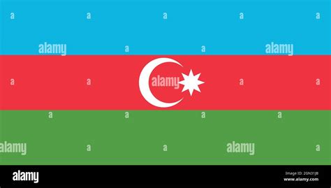 National flag of Republic of Azerbaijan original size and colors vector ...