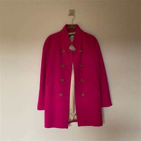 Jcrew Pink Double Breasted Wool Coat Gem