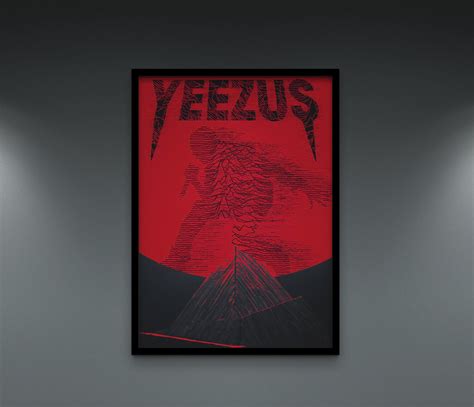 Yeezus Kanye West Poster Print Yeezy Wall Art Kanye Canvas Etsy