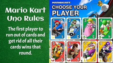 The Mario Kart UNO Rules And Cards