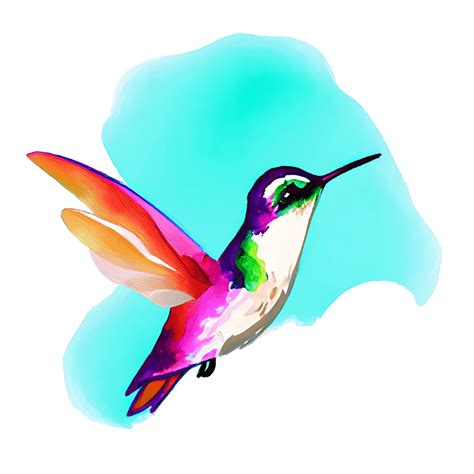 Hummingbird Watercolor Painting · Creative Fabrica