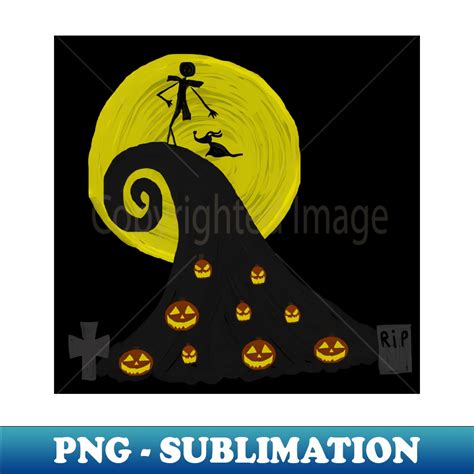 painted nightmare before christmas silhouettes in the moonli - Inspire ...