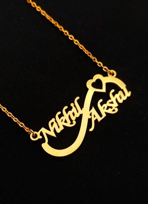 Infinity Heart Name Necklace - 99 Customized Jewellery