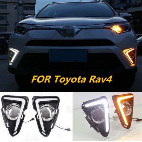 For TOYOTA RAV4 RAV 4 2016 2017 LED Daytime Running Light DRL Fog Lamp