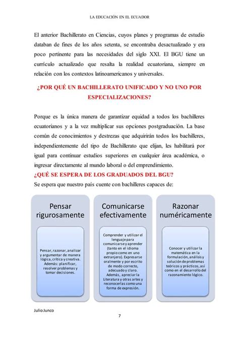 La educación en ecuador en el sistema de ecuador PDF