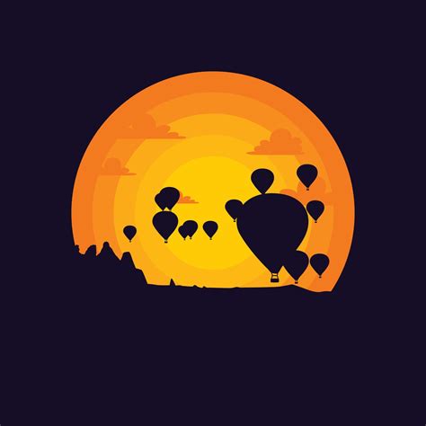 Turkey hot air balloon scenery vector illustration 13660045 Vector Art
