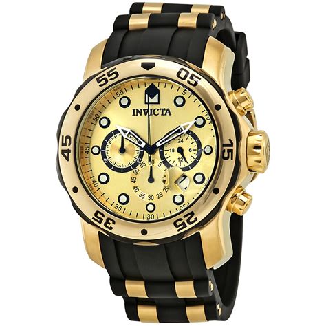 Mua Pro Diver Chronograph Champagne Dial Black Polyurethane Men S Watch