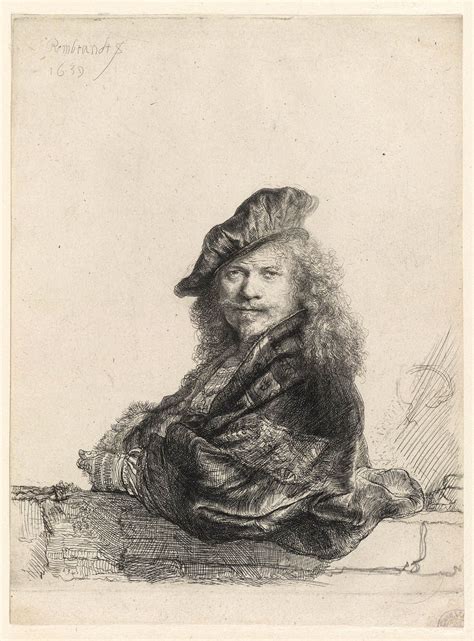 Rembrandt Autorretrato 1639 Punta Seca Y Aguafuerte British Museum